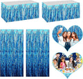 4P Metallic Foil Fringe Tinsel Table Skirts by FENGNIAN