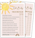 YSTEP Boho Sunshine 30 Oh Baby True or False Game Cards by YSTEP
