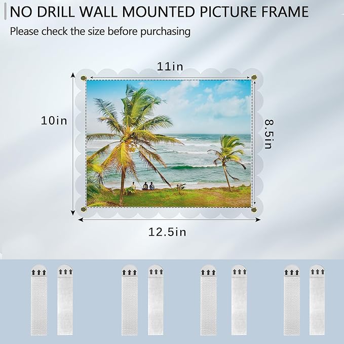 Acrylic Picture Frame for Wall, Frameless Clear Photo Frame - Image 3