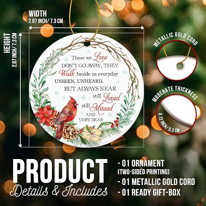 ZAGKOO Cardinal Christmas Ornament - Image 2