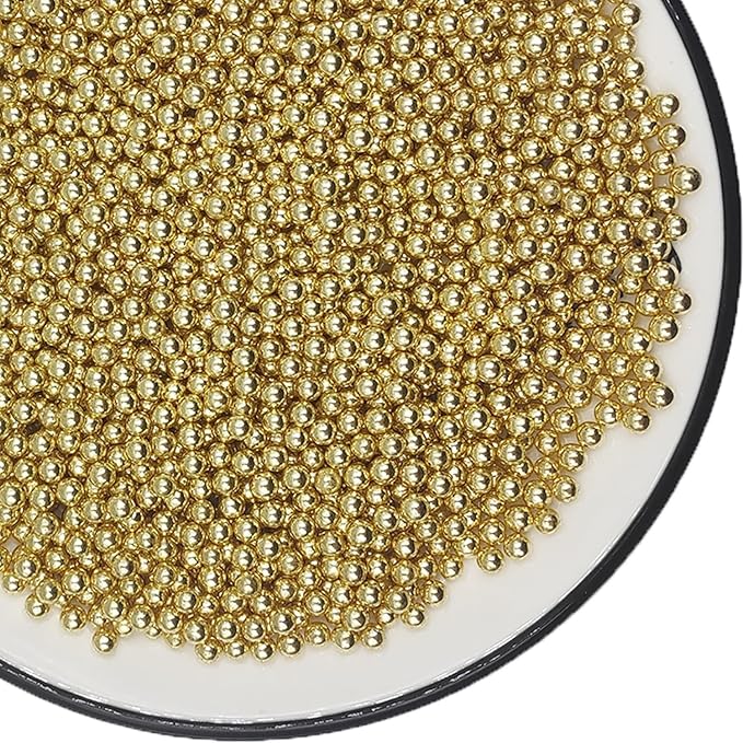 Gold Pearl Sugar Sprinkles 3.9 oz, 4mm Candy Pearls Ideal by Clonynix