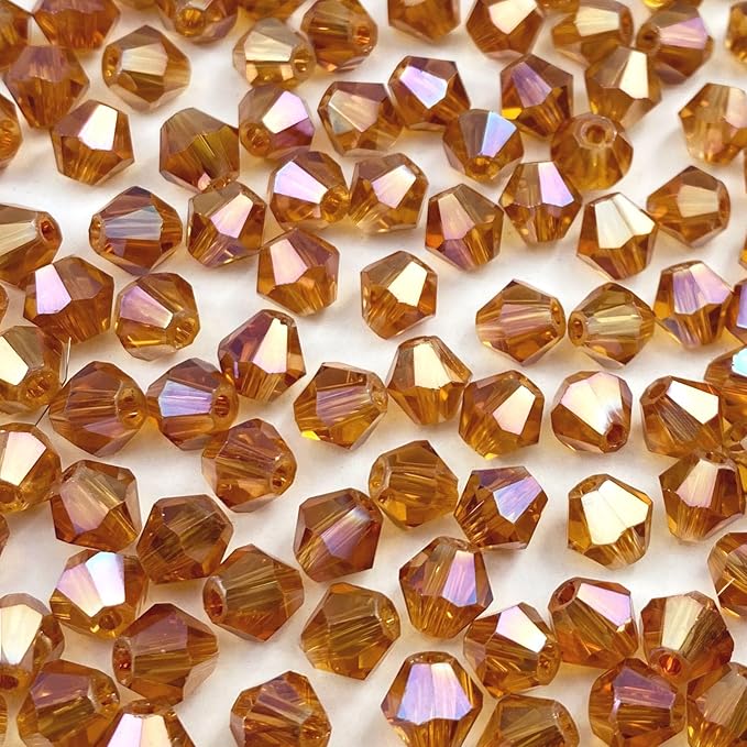 100pcs 8mm Bicone Crystal Glass Beads Loose Spacer Beads Faceted Craft Beads by LIMAOLLY