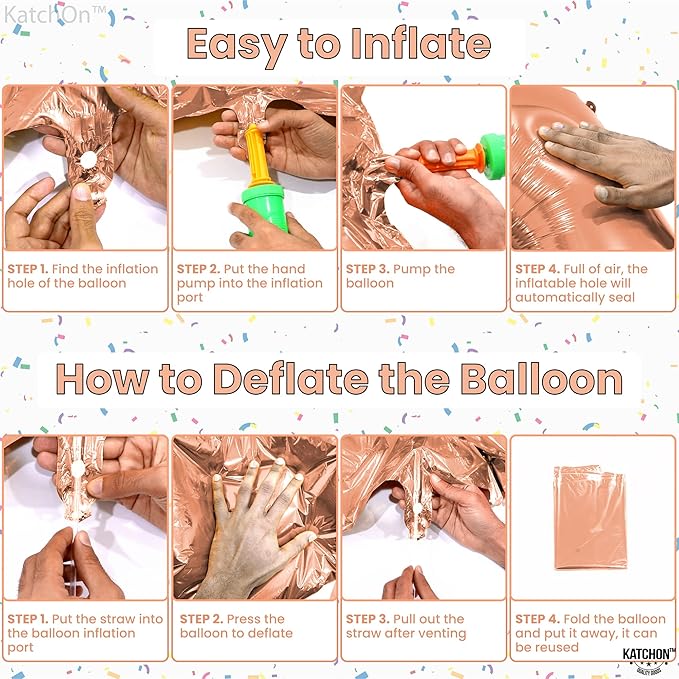 KatchOn, Rose Gold 16 Balloon Numbers - Image 4