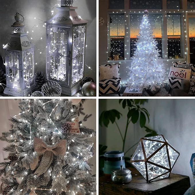 3Pack 99Ft 300LED Fairy Lights Battery Operated - Image 3
