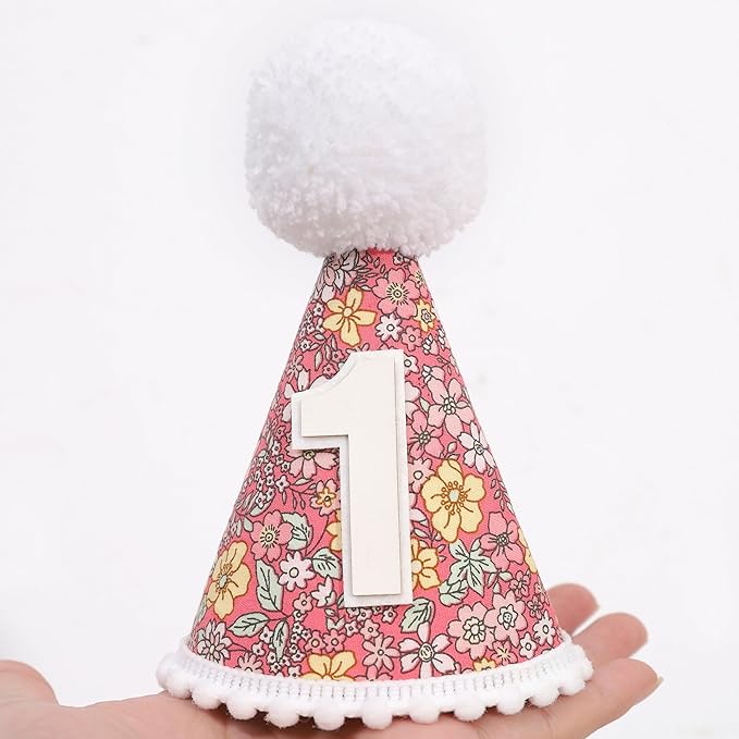 WAUAO Floral 1st Birthday Hat - Image 6