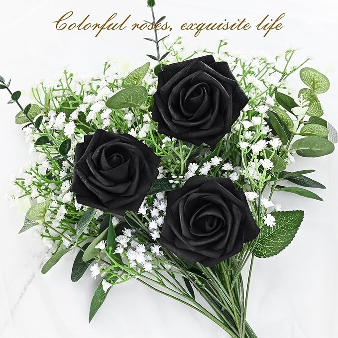 BLEUM CADE 36Pcs Artificial Flowers Fake Roses - Image 6