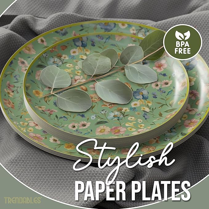 Trendables Heavy Duty Paper Plates Set - Image 7