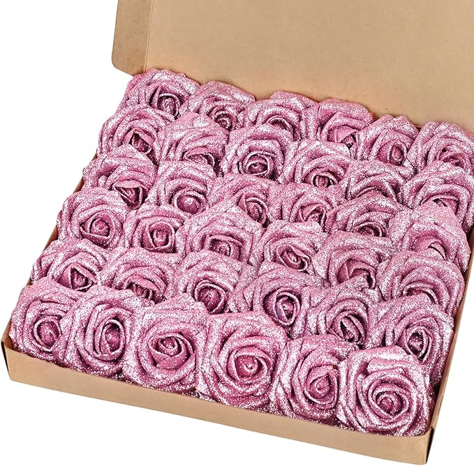 BLEUM CADE 36Pcs Artificial Flowers Fake Roses by BLEUMCADE