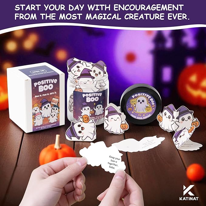 Positive Ghost Affirmation Jar – Emotional Support Ghosts Jar, Boo Basket - Image 3