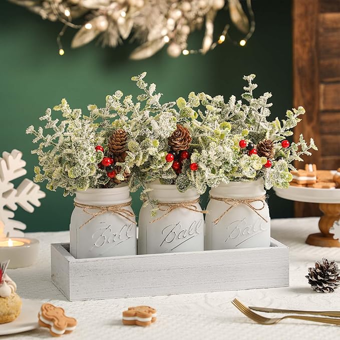 Christmas Mason Jars, Christmas Centerpieces - Image 2