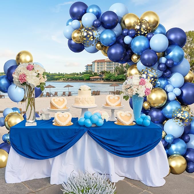Blue Balloon Arch Kit 107Pcs Navy Blue Gold Balloons Garland Kit - Image 8