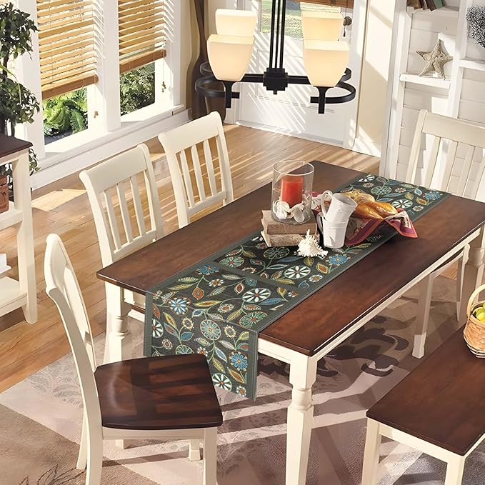 Snycler Table Runner Boho Table Runners Vintage Elegant Farmhouse Table Center - Image 2