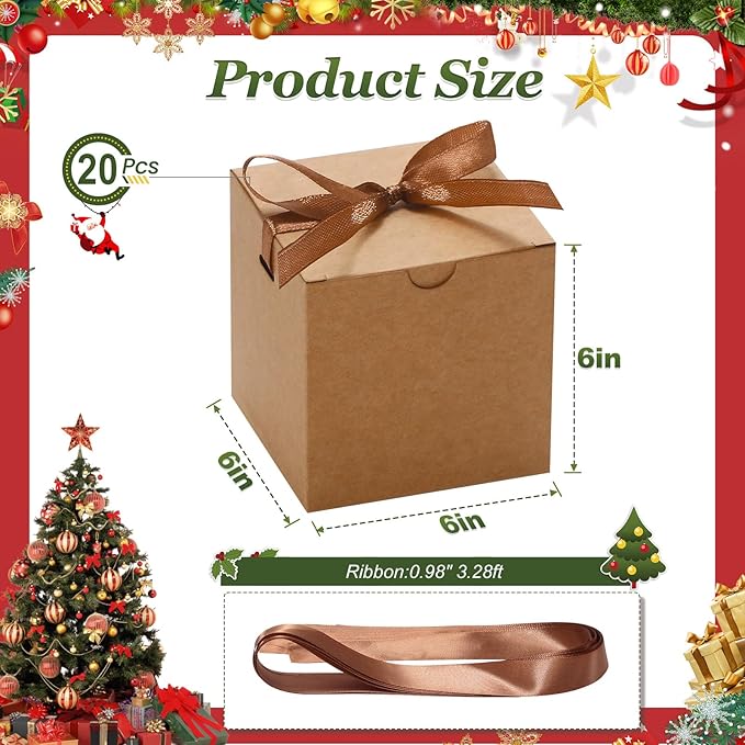 DOYIDE 20 Pack Small Gift Boxes, Christmas Gift Box Crafting, Wedding Party - Image 3