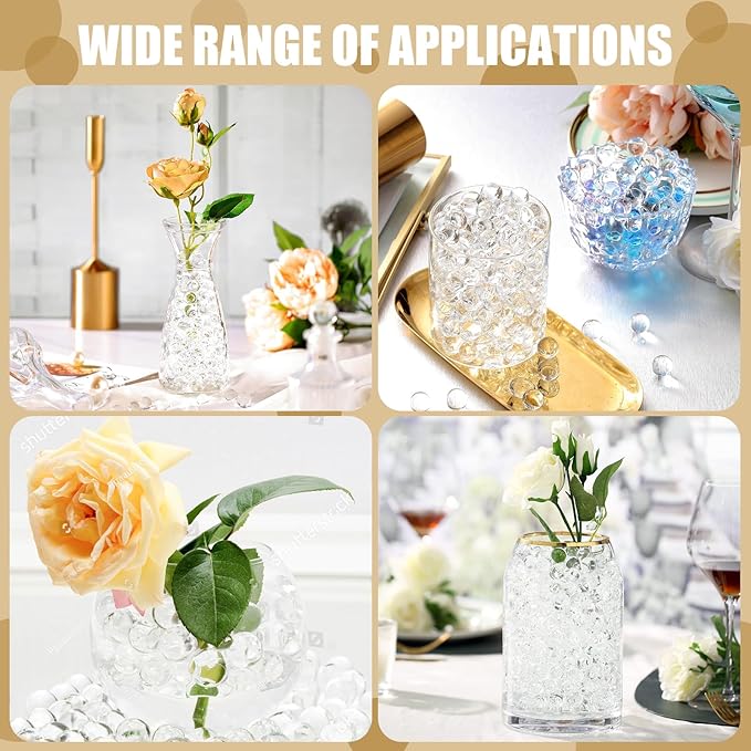 ZTML MS 15, 000 Pieces Clear Water Gel Jelly Beads, Water Beads, Vase Filler - Image 3