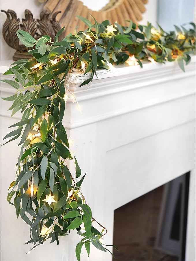 Enchanting Decor: Pair of Flexible Rustic Willow Garlands Adorned - Image 5