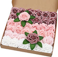 BLEUM CADE 36Pcs Artificial Flowers Fake Roses by BLEUMCADE