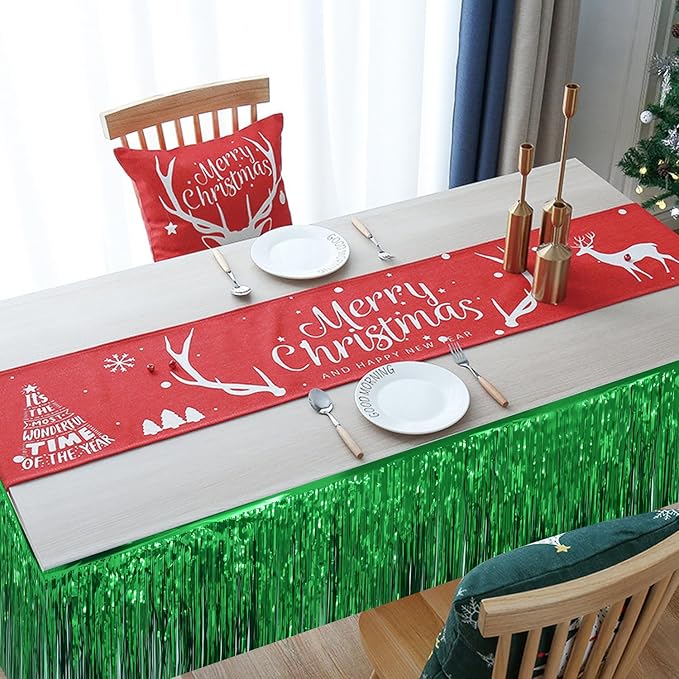 Green Christmas Decorations Tinsel Garland Parade Float Decorations - Image 4