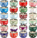 24Pack Christmas Scented Candle Tins Gift Set by CAKETYCG