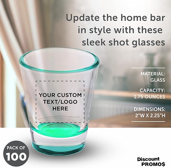 Custom Shot Glasses 1.75 oz. Set of 100, Personalized Bulk Pack - Image 4