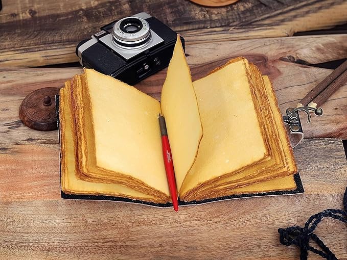 C CUERO Book of Spells Leather Journal Deckle Edge Paper Grimoire Printed - Image 6