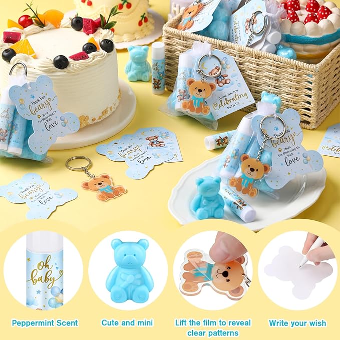 288 Baby Shower Favors Baby Shower Gifts Bulk Lip Balms Soaps Keychains Organza - Image 3