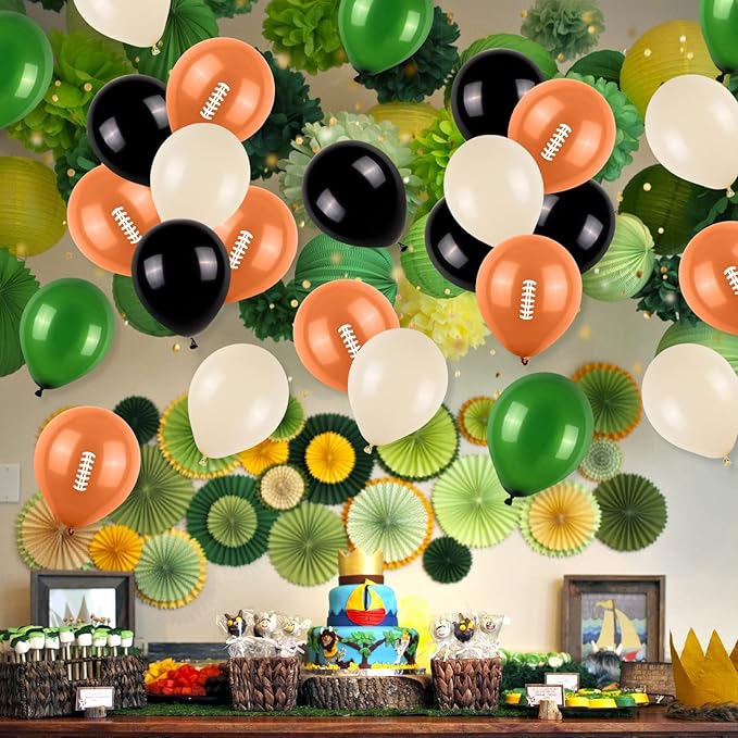 12 Inch Football Printed Party Balloons - Image 7