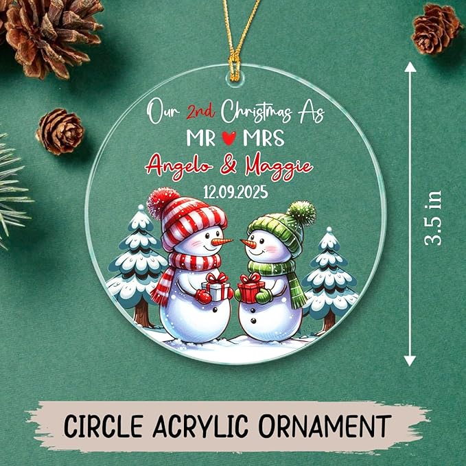 Our 2ND Christmas As Mr & Mrs Ornaments Gift - Image 5