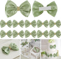 Sage Green Bows 4'' Premade Satin Ribbon Bow, Gift Bows by LiBongTa