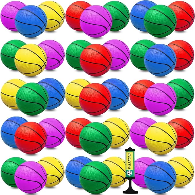 30Pcs 7" Mini Basketballs Balls Bulk, PVC Small Basketball - Image 9