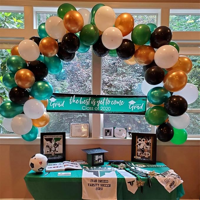 Dark Green Gold and Black balloons, Jungle Safari Animal Theme Birthday - Image 4