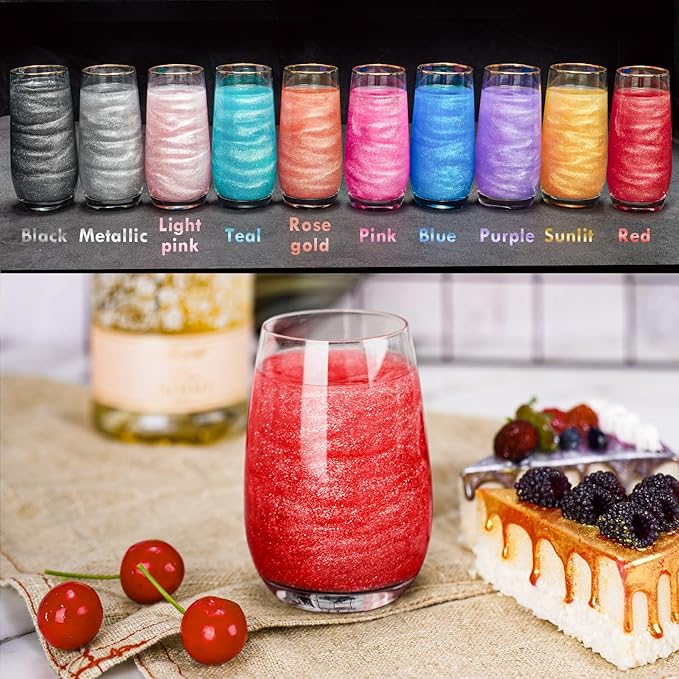 NiHome Edible Food-Grade Glimmer Powder Glitter Luster Dust Metallic Food - Image 2