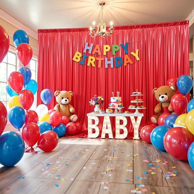 20ftx10ft Red Sequin Backdrop Curtain Panels - Image 4