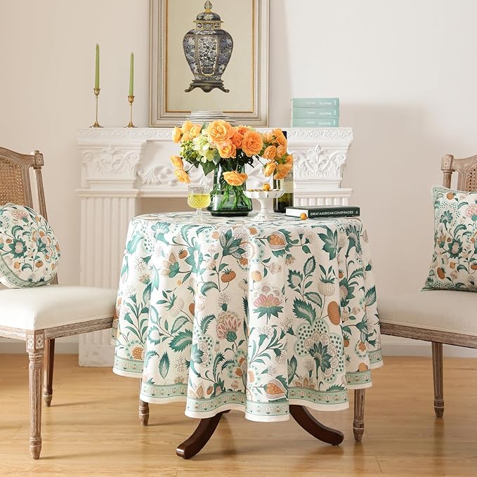 patdrea Designer Green French Table Cloth - Image 2