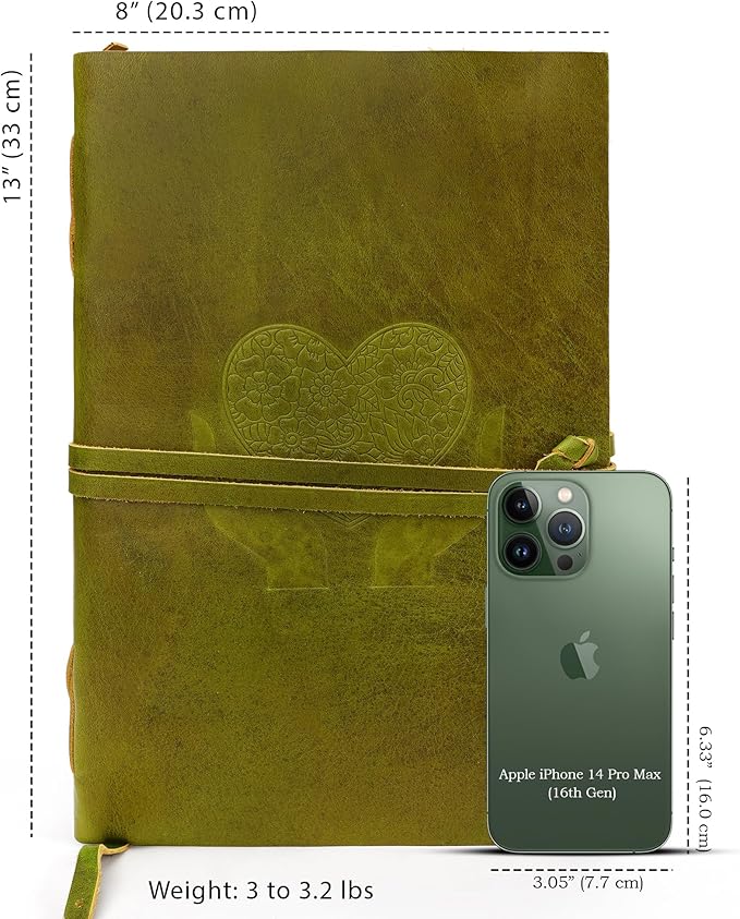LUXEORIA Heart Journal for Women and Men, Handcrafted Leather Journal for - Image 2