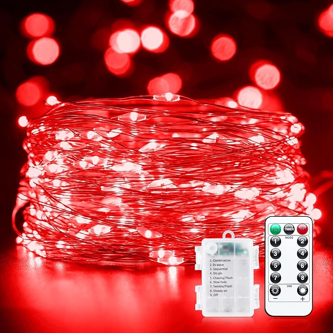 33Ft 100 LED Outdoor String Lights, Waterproof Twinkle Lights by Minetom