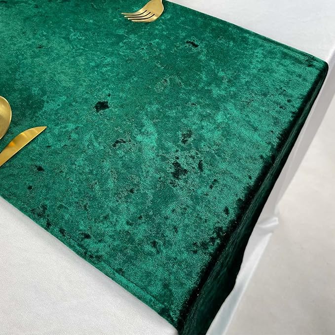 Luxurious Crushed Velvet Table Runner, Wedding Reception Decorations, Soft - Image 6