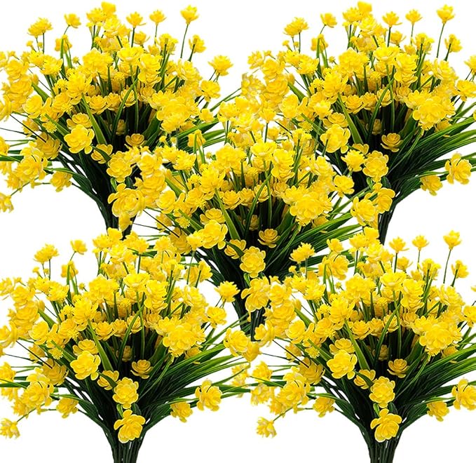 Artificial Flowers Outdoor UV Resistant Fake Plants Indoor Outside Hanging by Grunyia