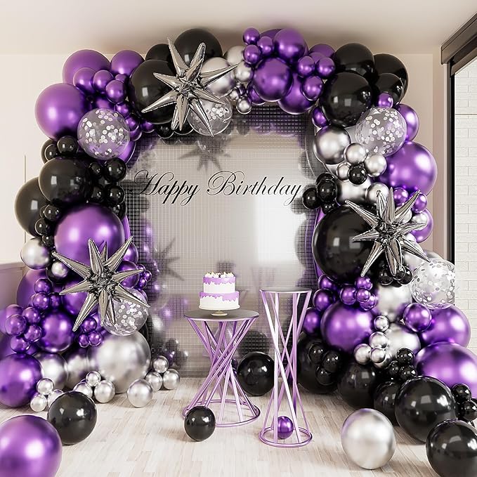 Metallic Purple Balloon Garland Arch Kit by AooxpokBalloon