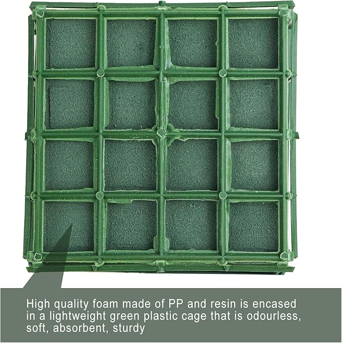 Krijues 2 Pcs Floral Foam Cage for Flowers for Christmas DIY Crafts, Square - Image 5