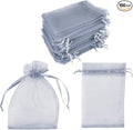 Super Z Outlet 100 Pack 5x7 Inch Mini Sheer Drawstring Organza Transparent Bags by SuperZOutlet
