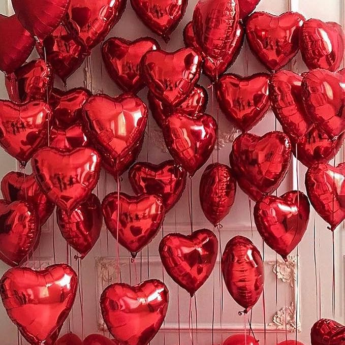 Red Heart Balloons, 18Inch Helium Polyester Film Balloon - Image 6