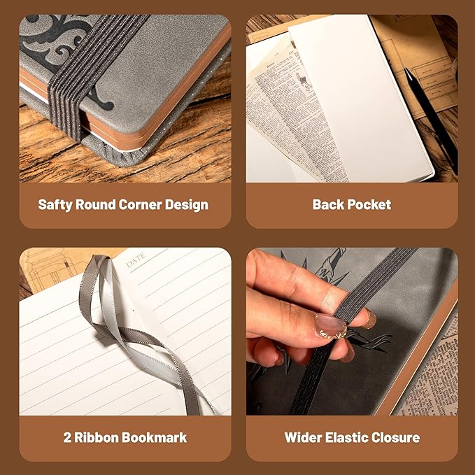 CAGIE Compass Leather Notebook Journal - Image 6