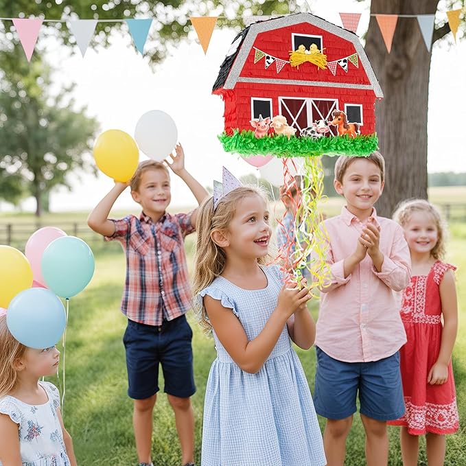 WERNNSAI Red Farm Animal Piñata - Image 6