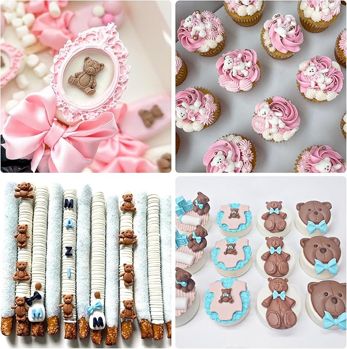 Bear Silicone Molds, AIMEIKI 5 Pcs 3D Bear Silicone Fondant Molds - Image 4