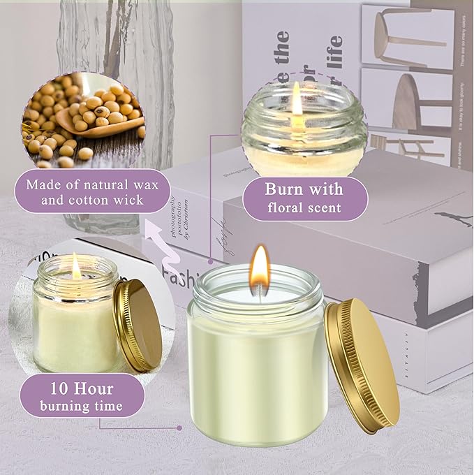 ACITHGL 36 Pcs 4oz Mini Mason Jar Candles Small Scented Candles Bulk - Image 5