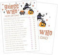 Baby Shower Games, Halloween Guess Who Mom or Dad, 25 Double-Sided Game Cards by Beshoul