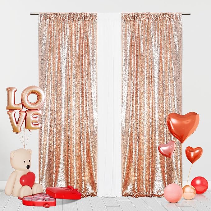 Sequin Backdrop Curtain Eternal Beauty Glitter Panel Background - Image 2