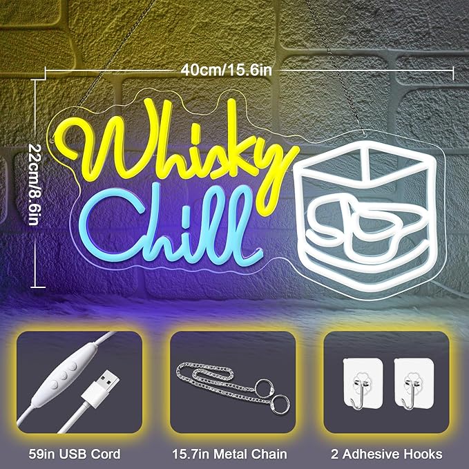 Whisky Chill Neon Sign, Neon Signs - Image 3