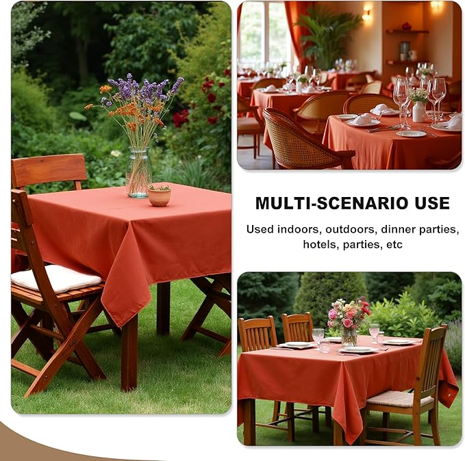 Fitable 6 Pack Square Fall Tablecloths - Image 5