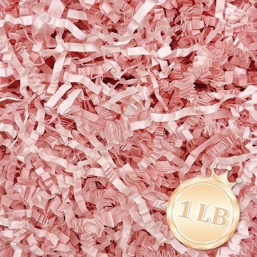 1 LB Light Pink Crinkle Cut Paper Shred Filler Great by Zankubom